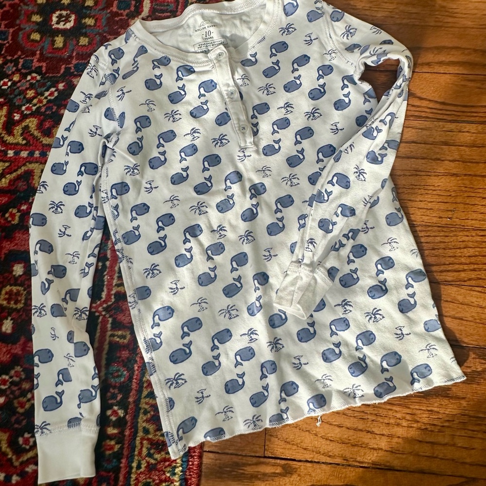 Roller Rabbit Moby pajama top sz 10